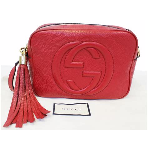 gucci red disco bag|Gucci soho disco discount.